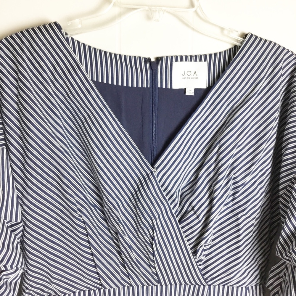 JOA Just One Answer Striped Dress Size M Blue - Picture 4 of 5